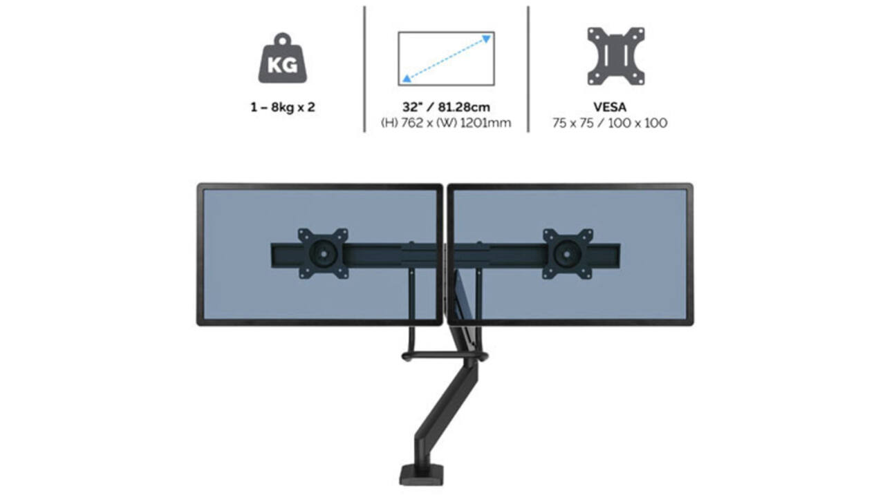 Monitorarm Fellowes Eppa Crossbar wit