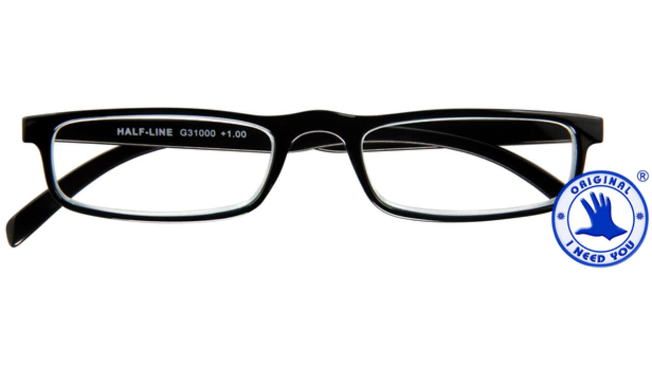 Leesbril I Need You +2.50 dpt Half-line zwart