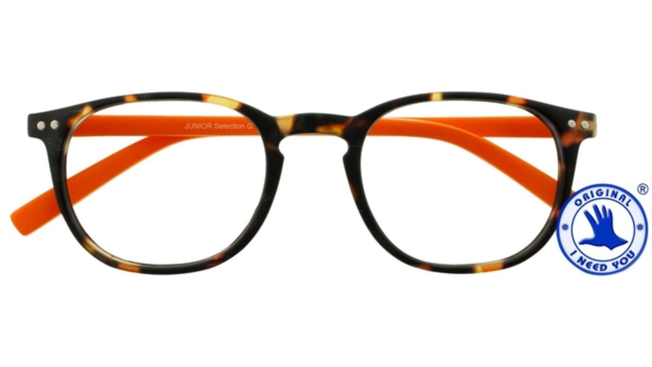Leesbril I Need You +2.00 dpt Junior Selection bruin-oranje