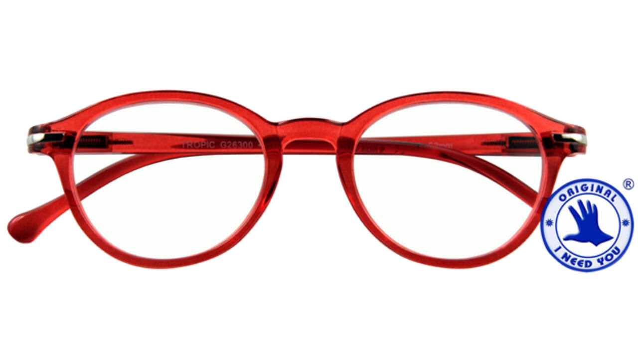 Leesbril I Need You +3.00 dpt Tropic rood