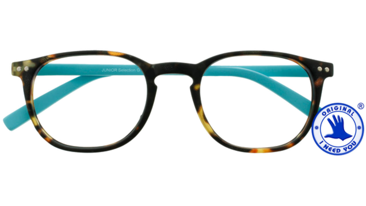 Leesbril I Need You +3.00 dpt Junior Selection bruin-turquoise