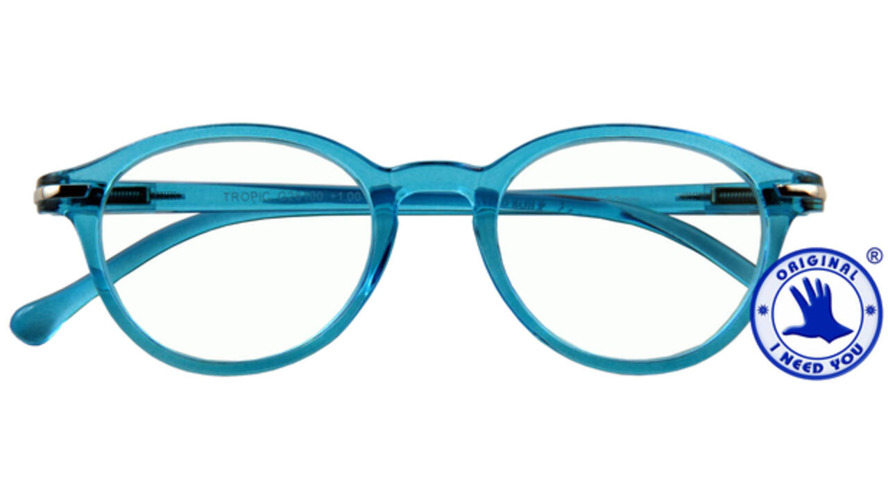 Leesbril I Need You +2.00 dpt Tropic blauw