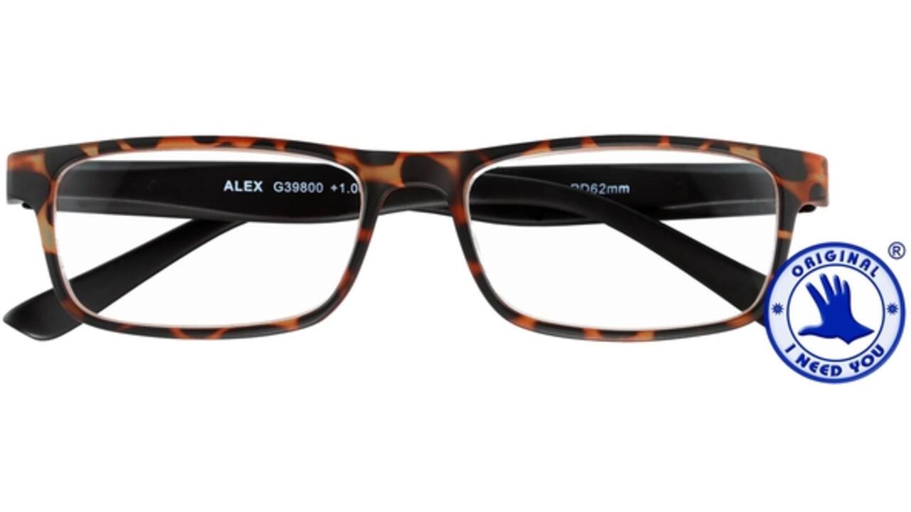 Leesbril I Need You +2.00 dpt Alex havanna-zwart