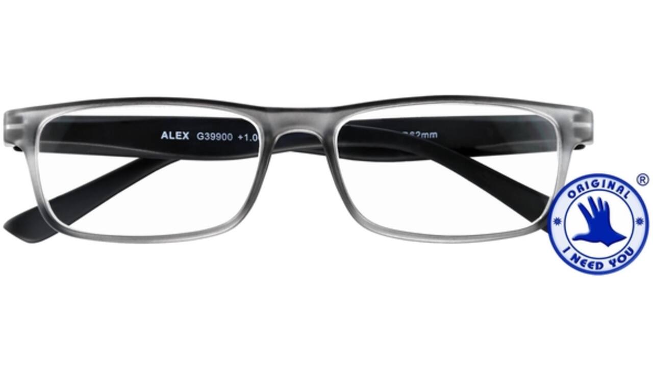 Leesbril I Need You +2.50 dpt Alex antraciet-zwart