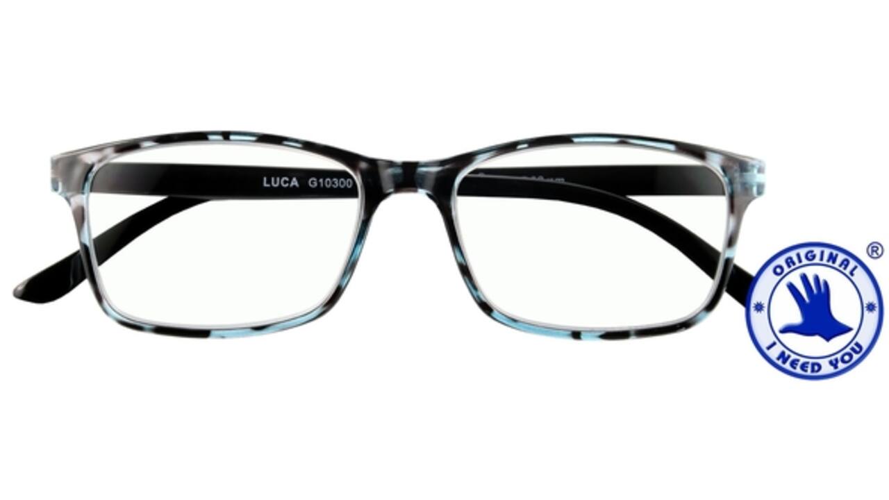 Leesbril I Need You +3.00 dpt Luca blauw