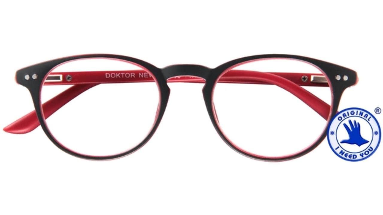 Leesbril I Need You +2.00 dpt Dokter New grijs-rood