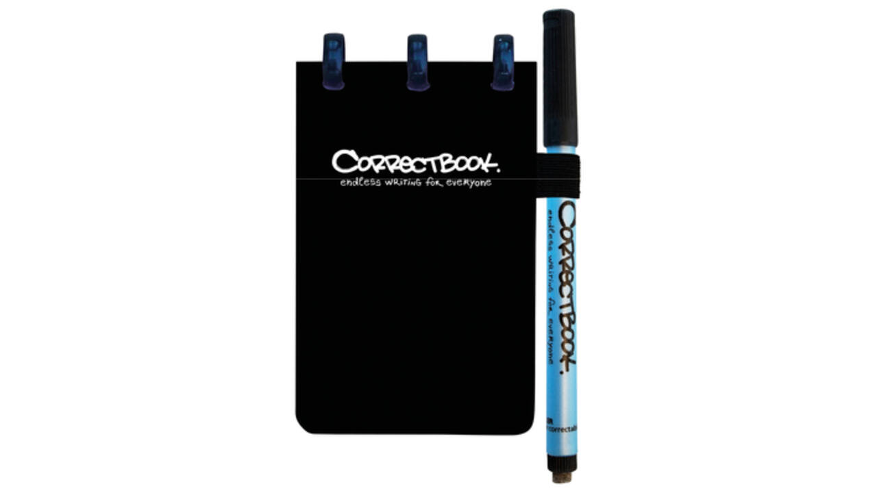 Notitieboek Correctbook A7 blanco 40blz ink black