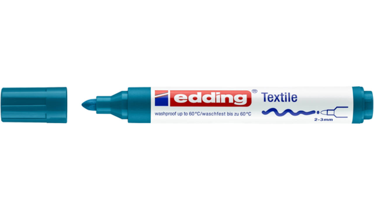 Viltstift edding 4500 textiel rond 2-3mm oriëntblauw