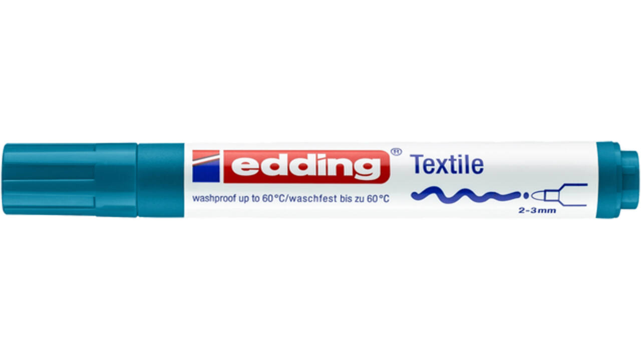 Viltstift edding 4500 textiel rond 2-3mm oriëntblauw
