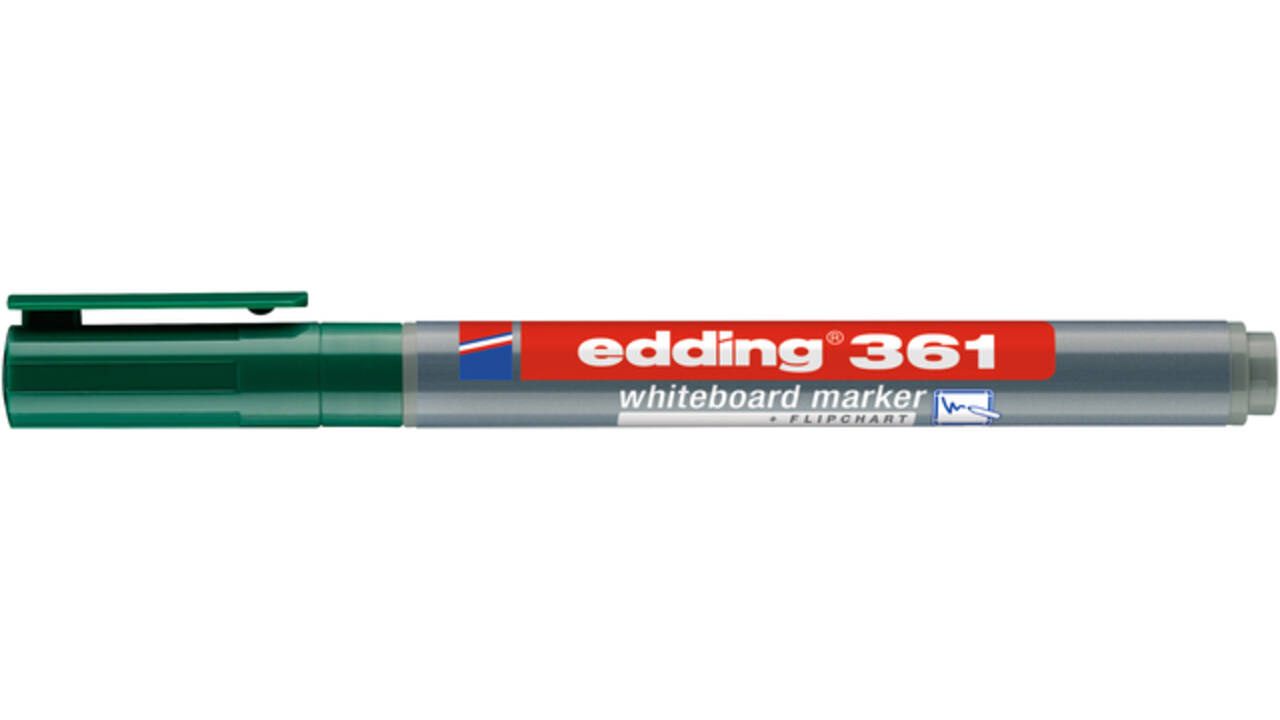 Viltstift edding 361 whiteboard rond 1mm groen