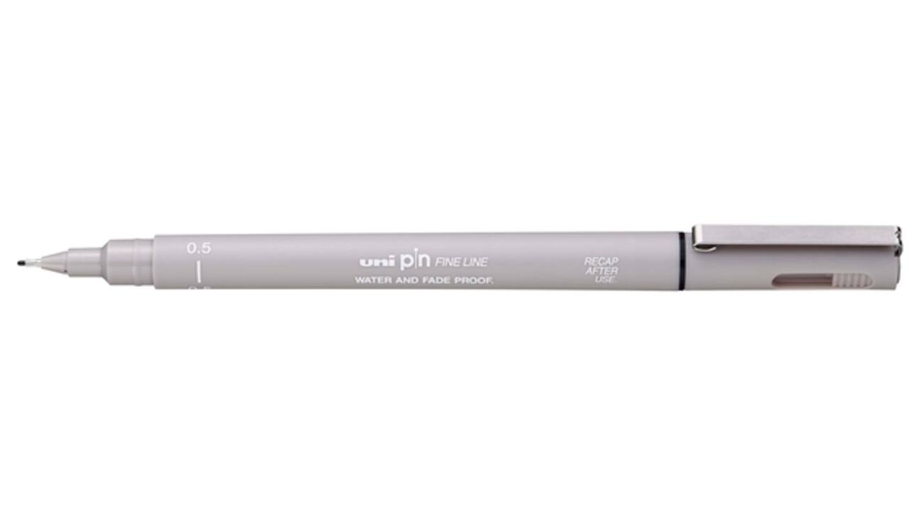 Fineliner Uni-ball Pin 0.5mm lichtgrijs