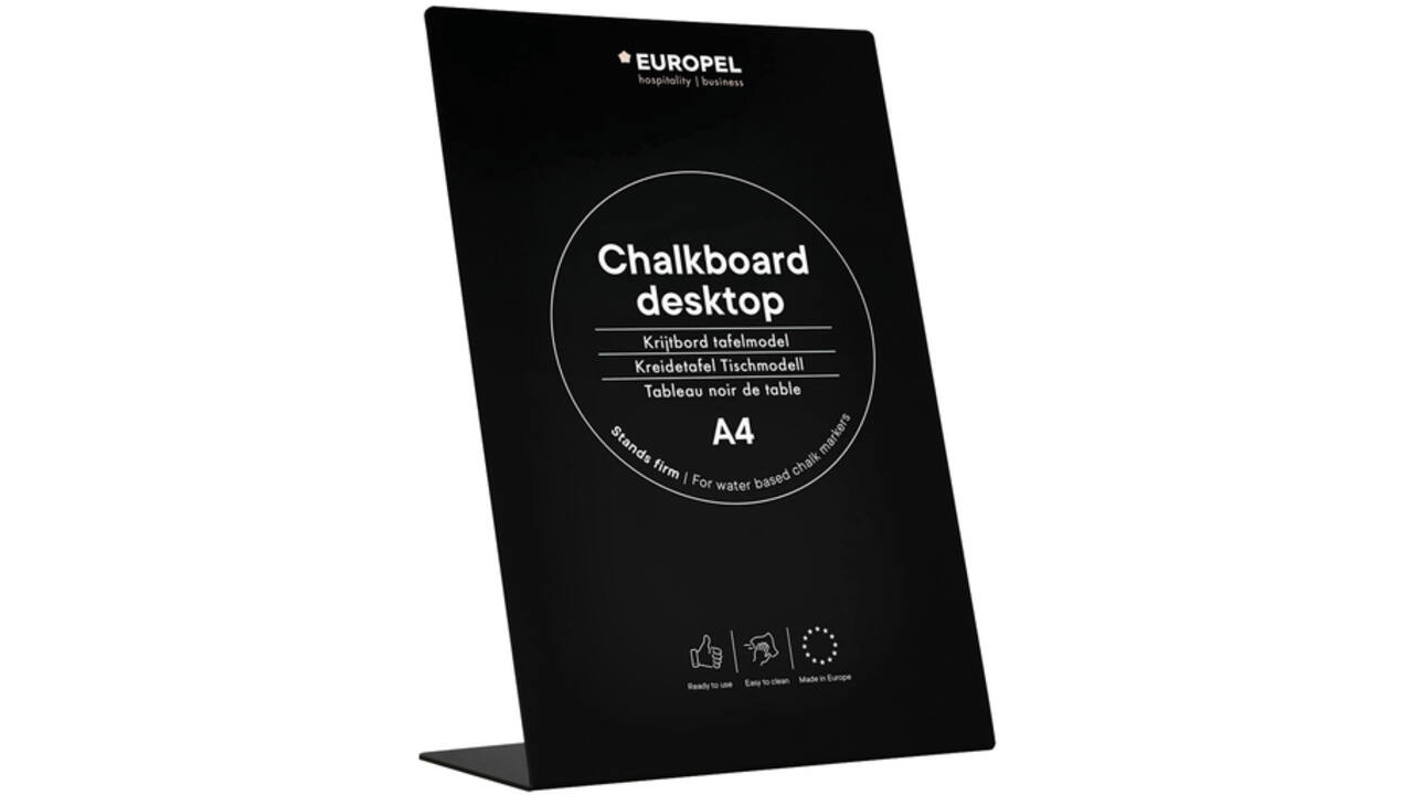 Krijtbord Europel L-standaard A4