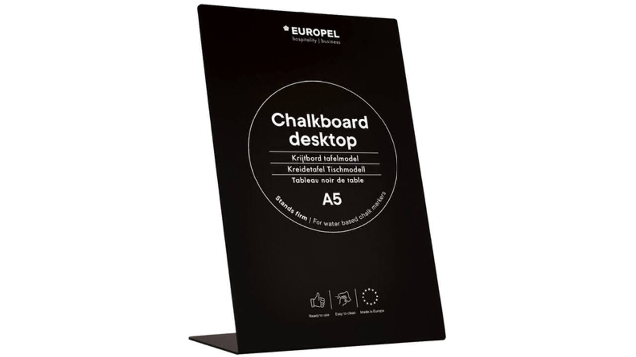 Krijtbord Europel L-standaard A5