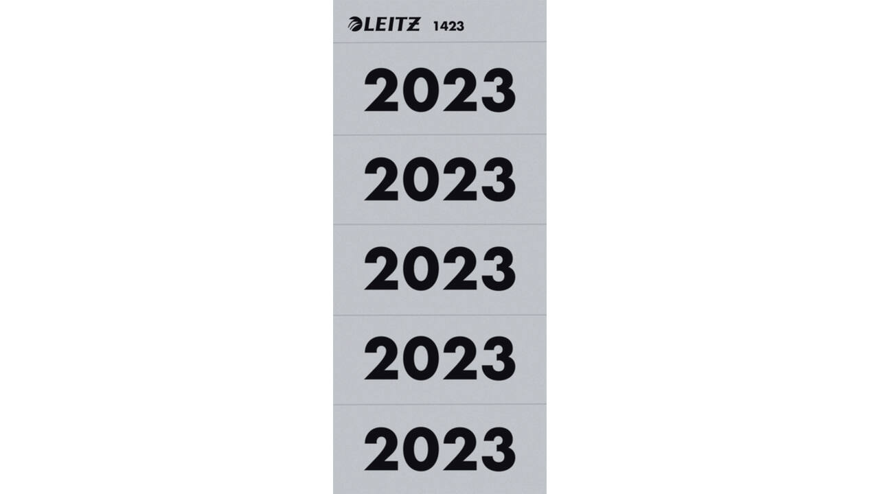 Rugetiket Leitz 2023 80mm grijs