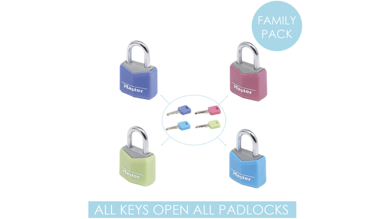 Hangslot MasterLock 4 assorti alu 20mm