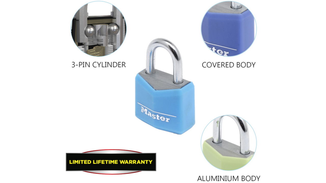 Hangslot MasterLock 4 assorti alu 20mm