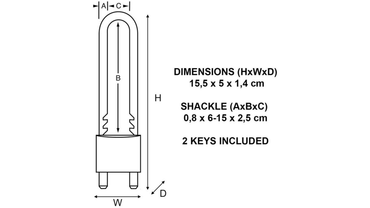Hangslot MasterLock verstelbaar messing 50mm