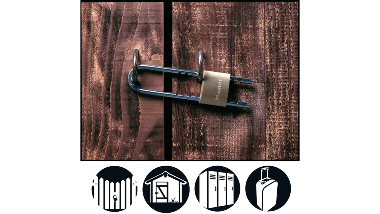 Hangslot MasterLock verstelbaar messing 50mm