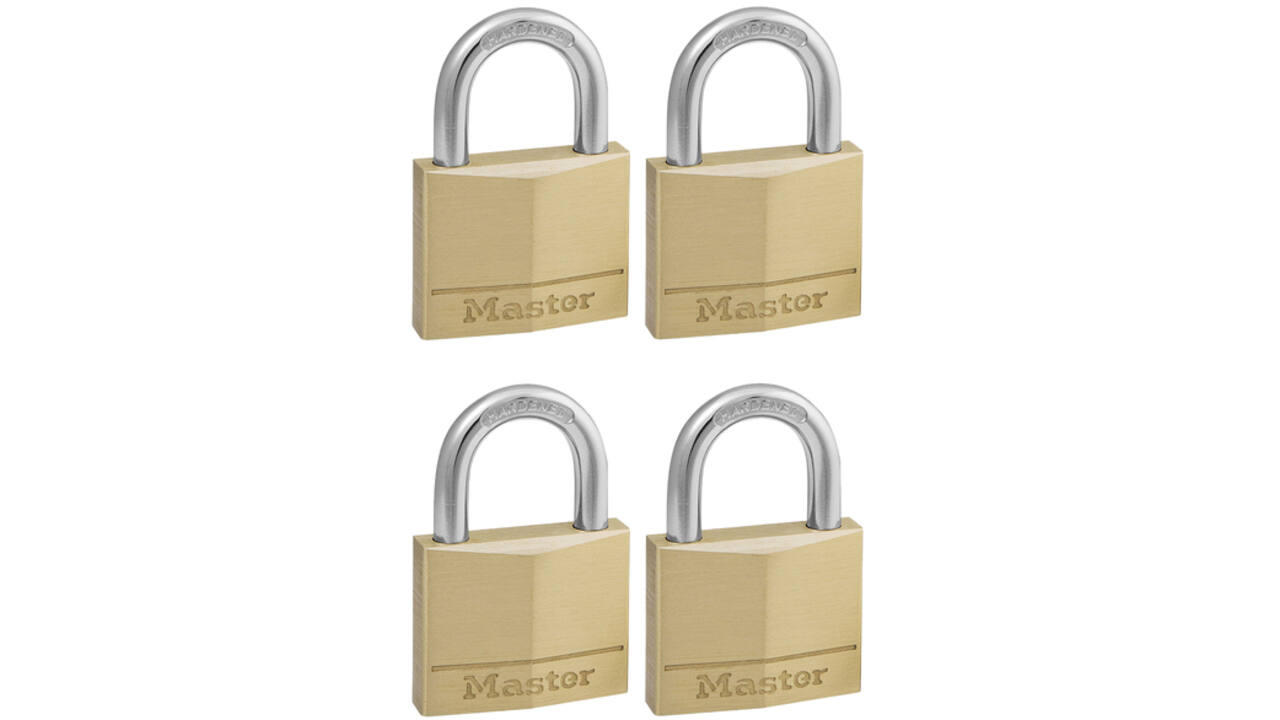 Hangslot MasterLock 4 gelijksluitend messing 40mm
