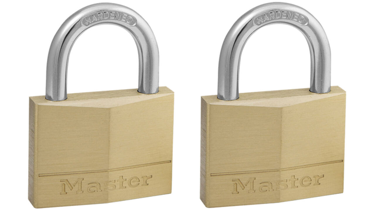 Hangslot MasterLock 2 gelijksluitend messing 50mm