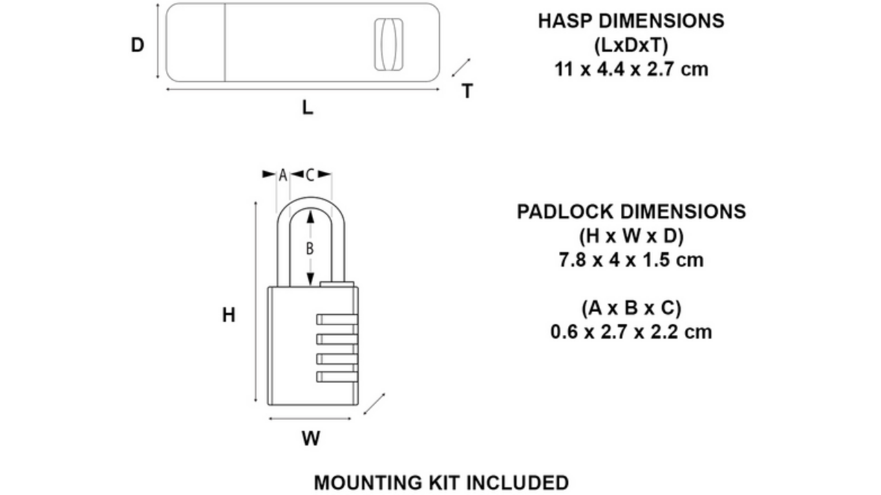 Hangslot MasterLock overval + aluminium 40mm