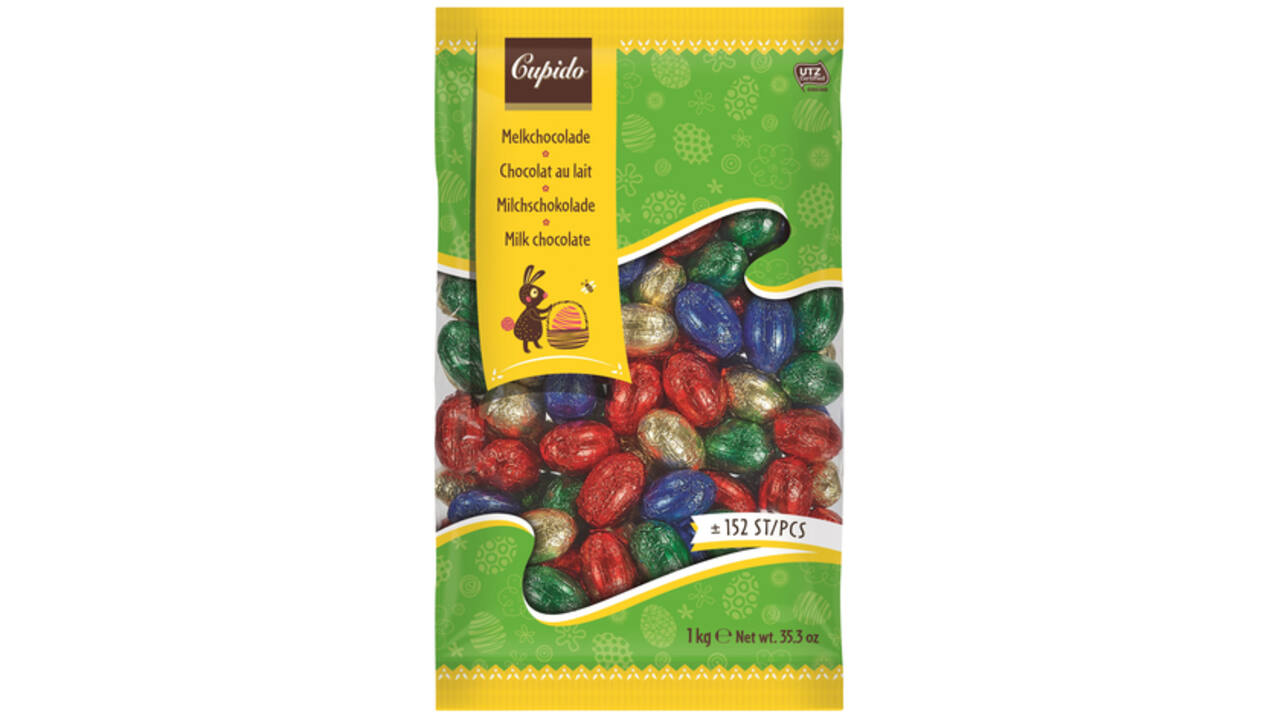 Chocolade Cupido paaseitjes melk zak 1kg