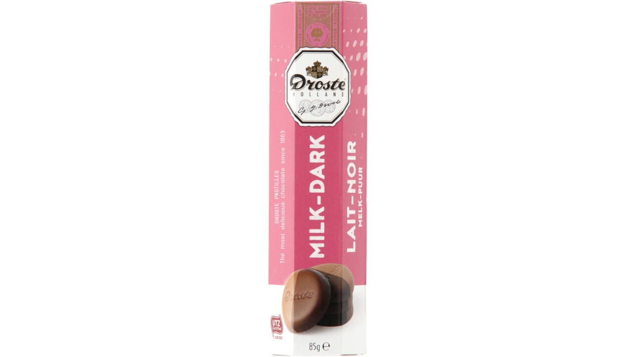 Chocolade Droste pastilles melk puur 85gr