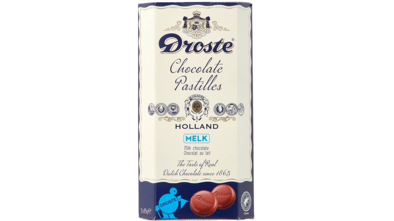 Chocolade Droste duopack pastilles melk 170gr