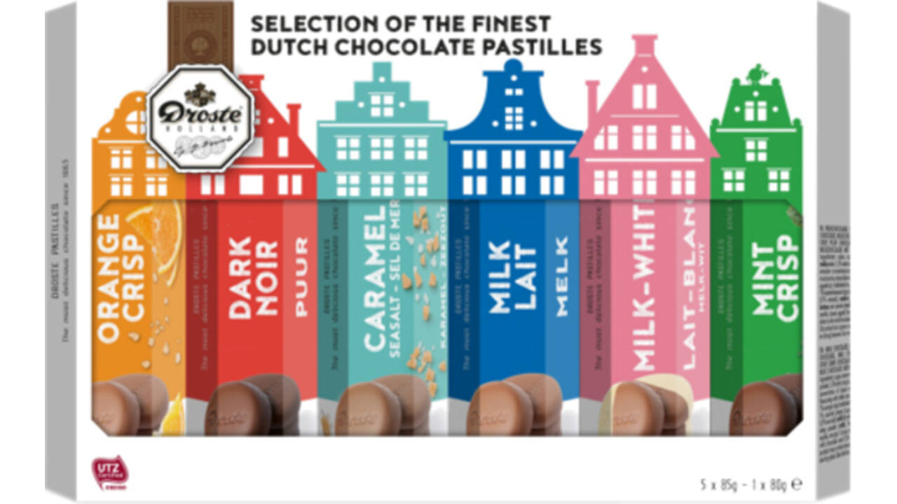 Chocolade Droste pastilles 6-pack kokers 510gr