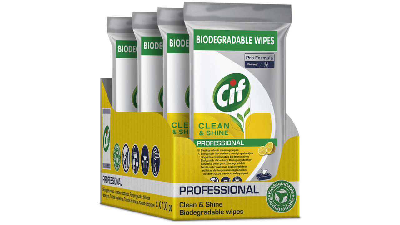 Reinigingsdoekjes CIF Pro formula Multi Clean&Shine 100 stuks