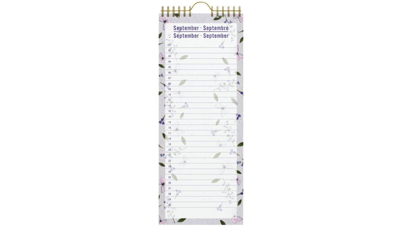 Verjaardagskalender Lannoo Flowers 130x325