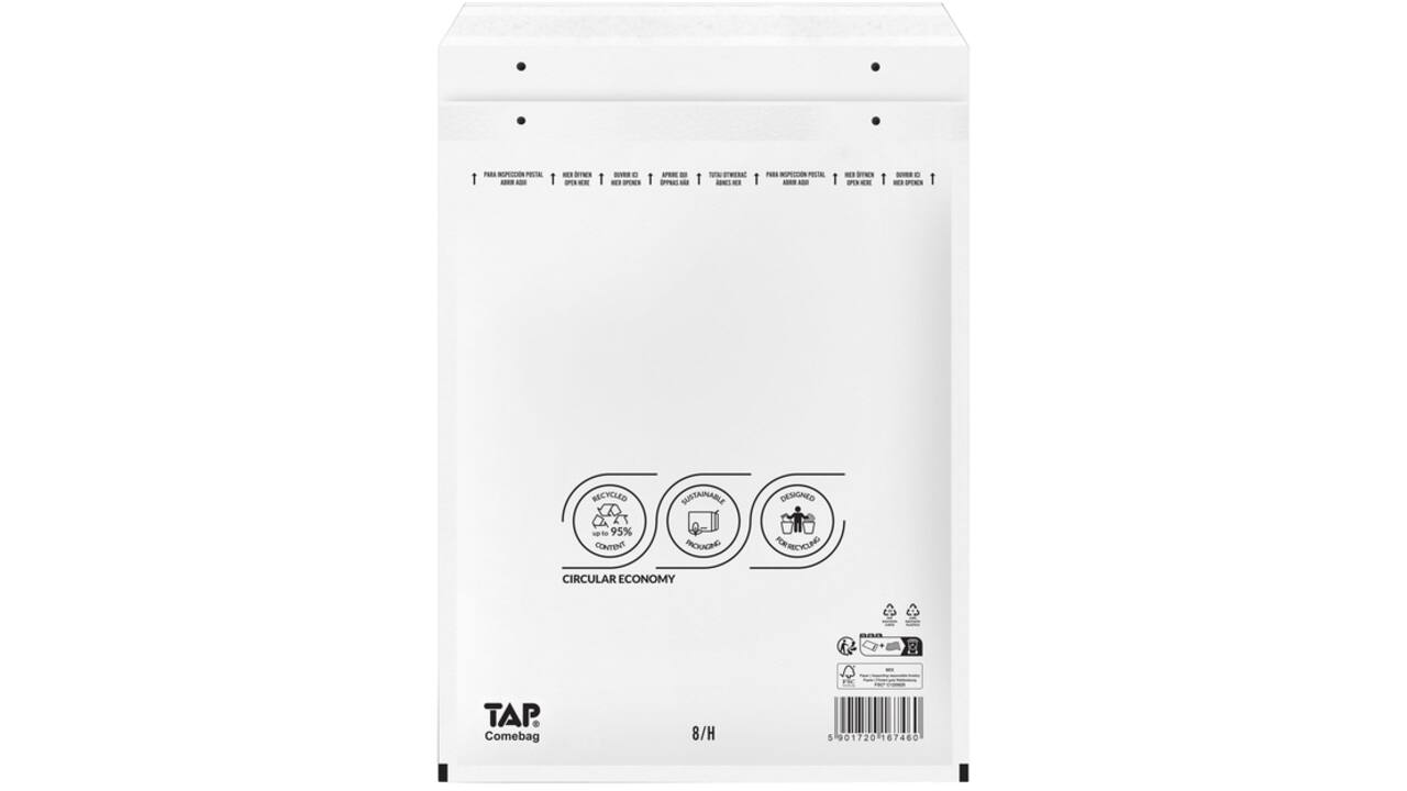 Envelop TAP Comebag luchtkussen nr18 290x370mm 100 stuks