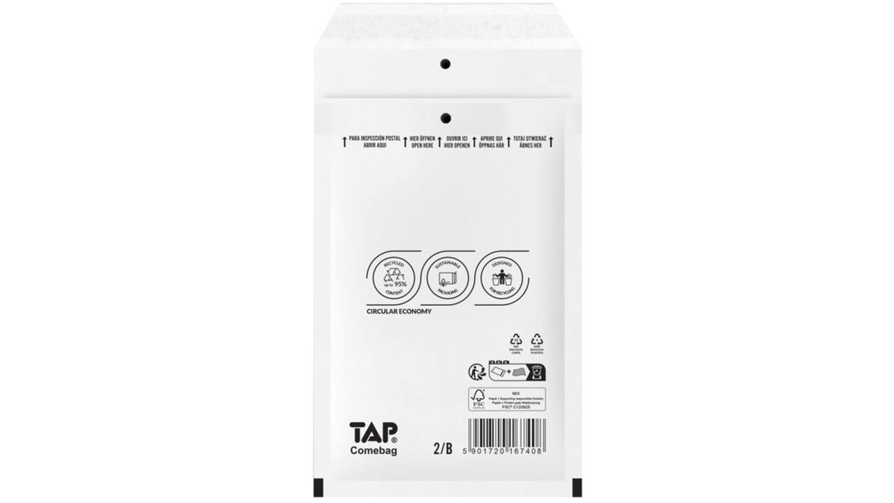 Envelop TAP Comebag luchtkussen nr12 140x220mm 200 stuks