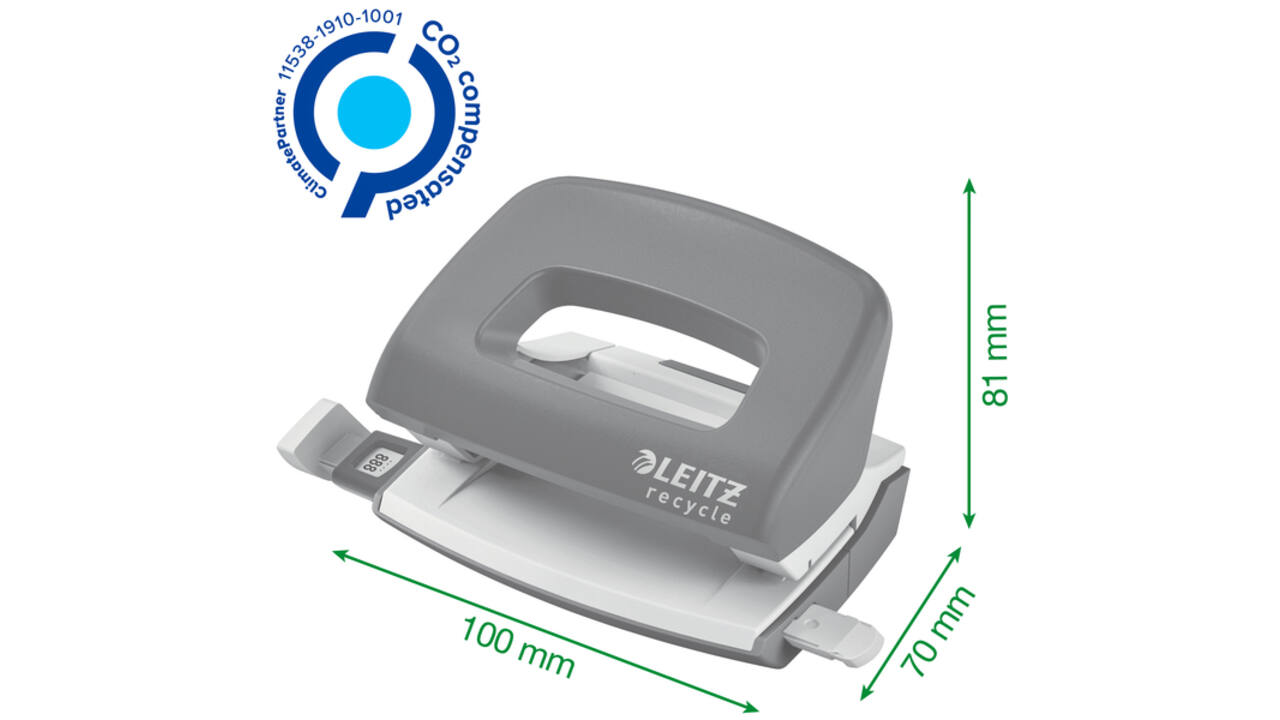 Perforator Leitz Nexxt Recycle mini 10 vel blauw