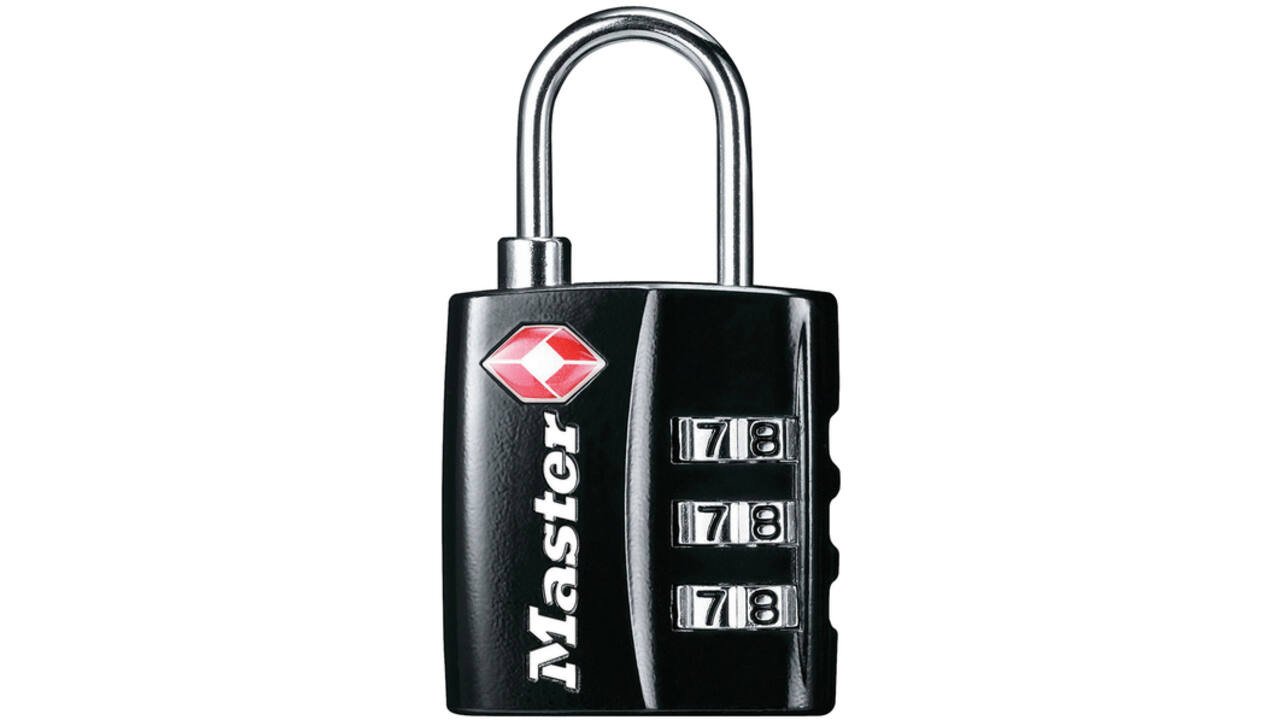 Hangslot Masterlock 3-cijfer combinatie TSA zwart 30mm