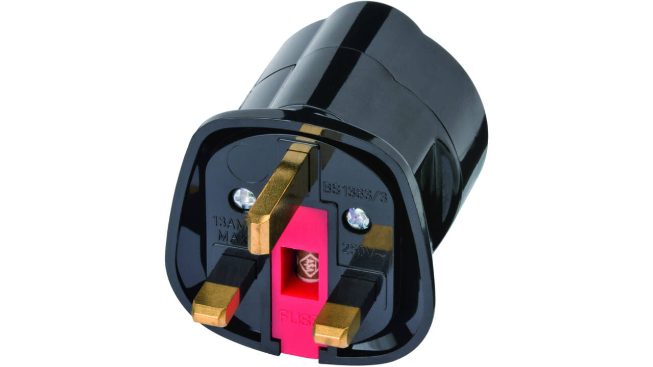 Reisstekker Brennenstuhl adapter GB/UK met aarding zwart