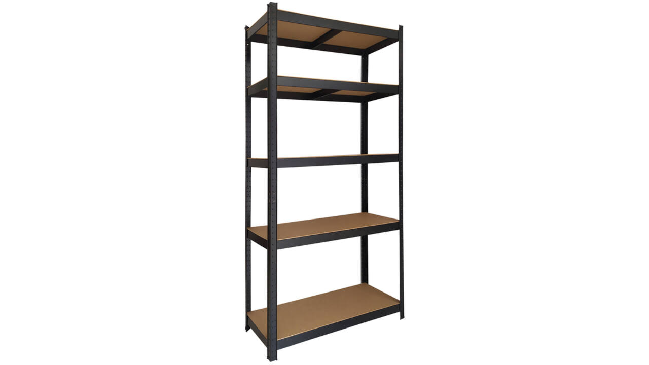 Stellingkast BRASQ 5 borden 90x40x180cm SU175 max 875 KG zwart