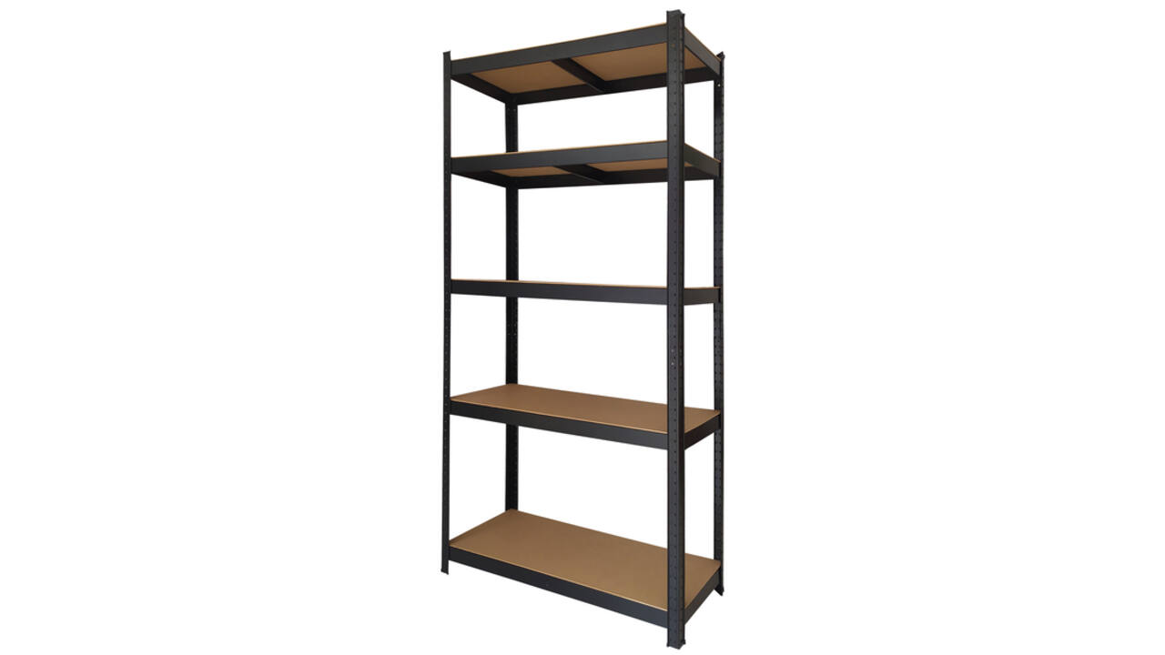 Stellingkast BRASQ 5 borden 90x40x180cm SU175 max 875 KG zwart