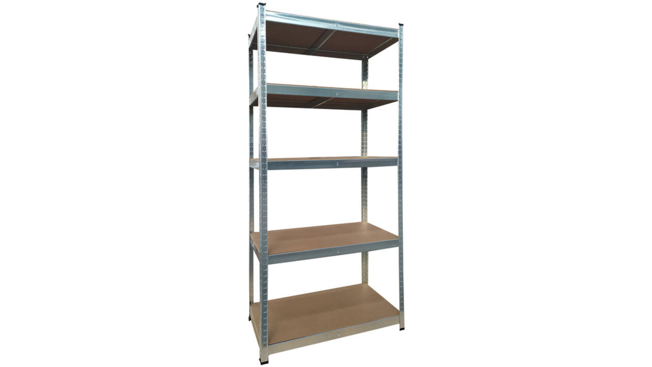 Stellingkast BRASQ 5 borden 90x40x180cm SU175 max 875 KG zilver