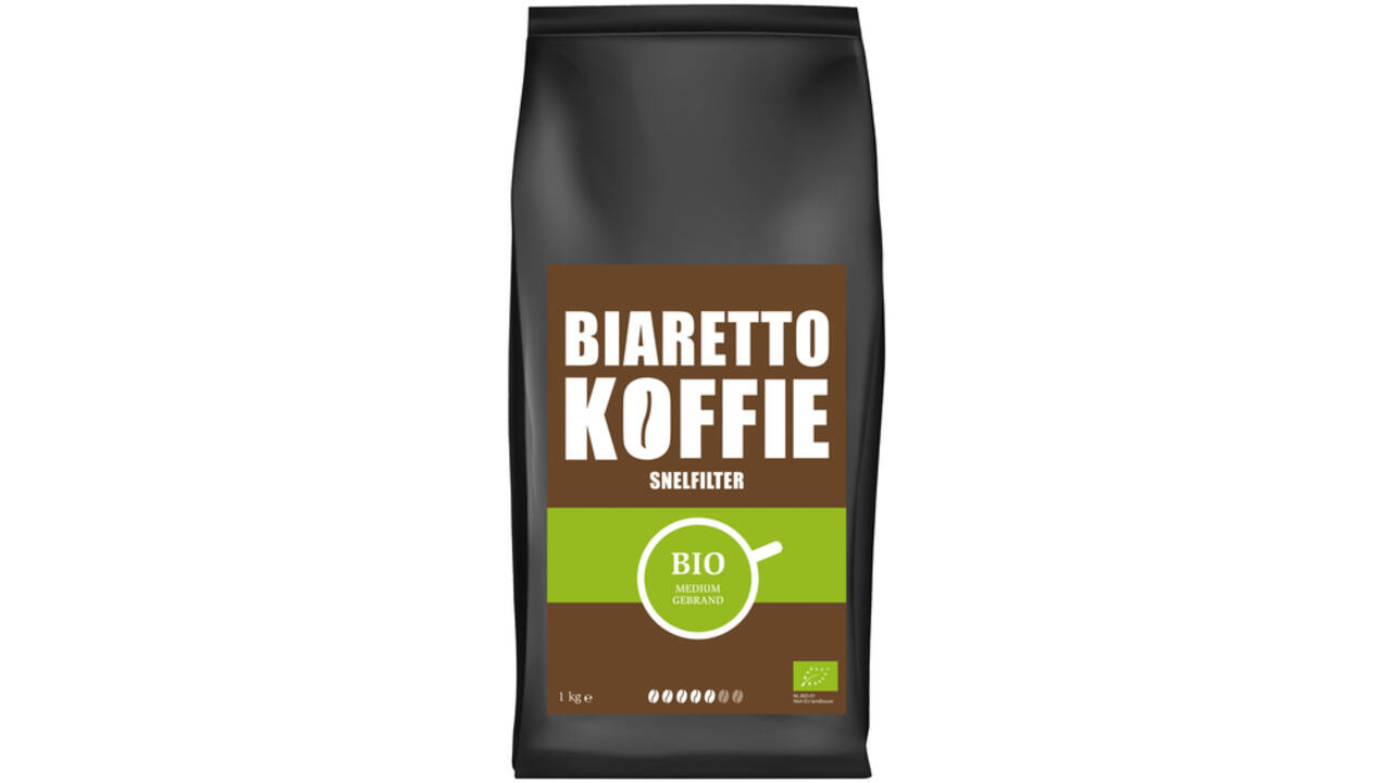 Koffie Biaretto snelfiltermaling regular biologisch 1000 gram
