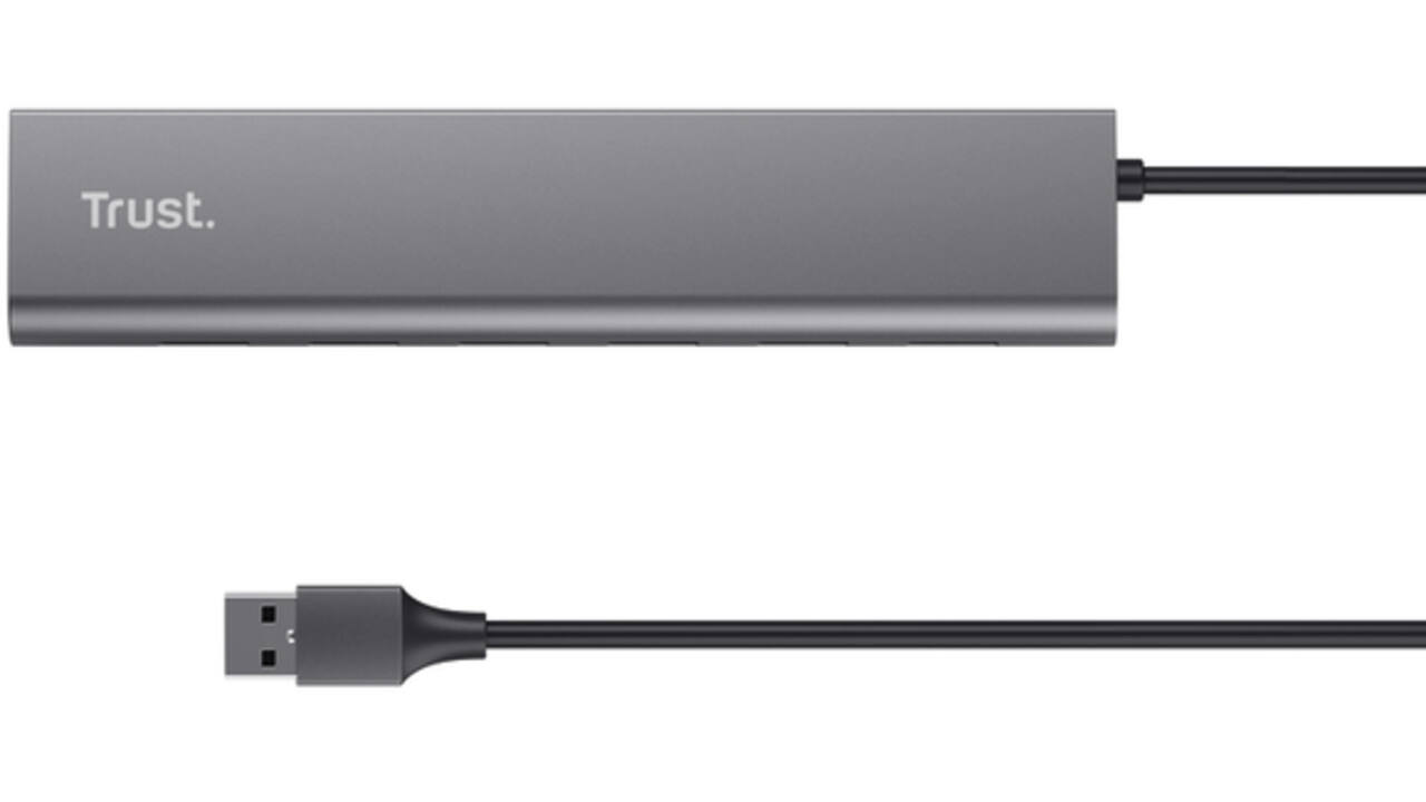 Hub Trust HALYX 7-port USB-A 3.2 zilver