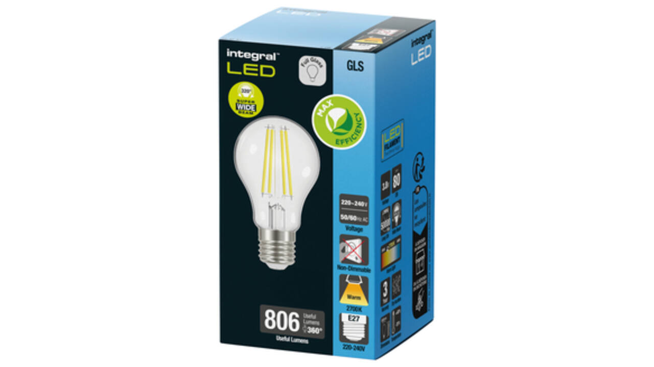 Ledlamp Integral E27 2700K warm wit 3.8W 806lumen