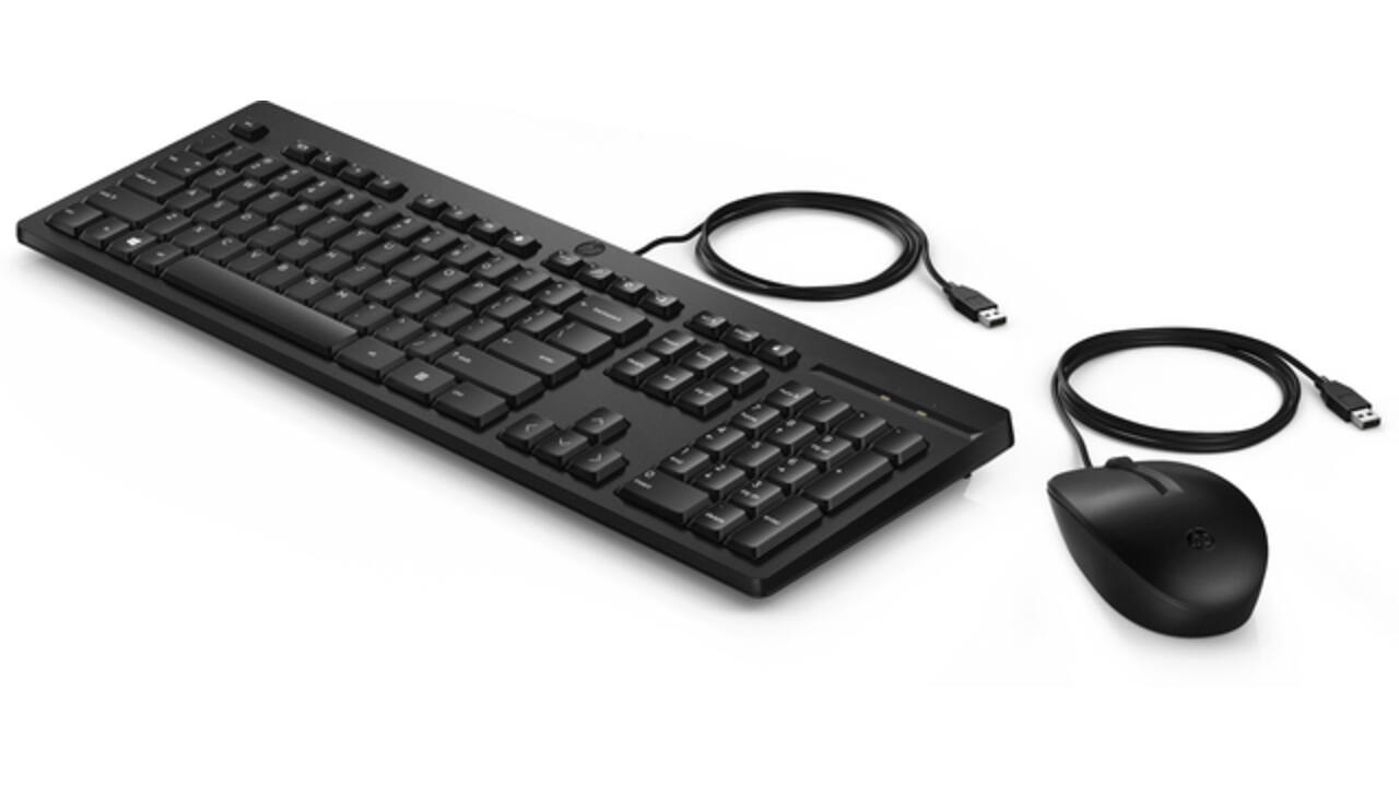 Toetsenbord + muis HP 225 Qwerty zwart