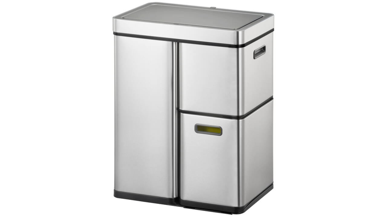 Afvalbak EKO Mirage Plus sensor 30liter en 2x15liter RVS