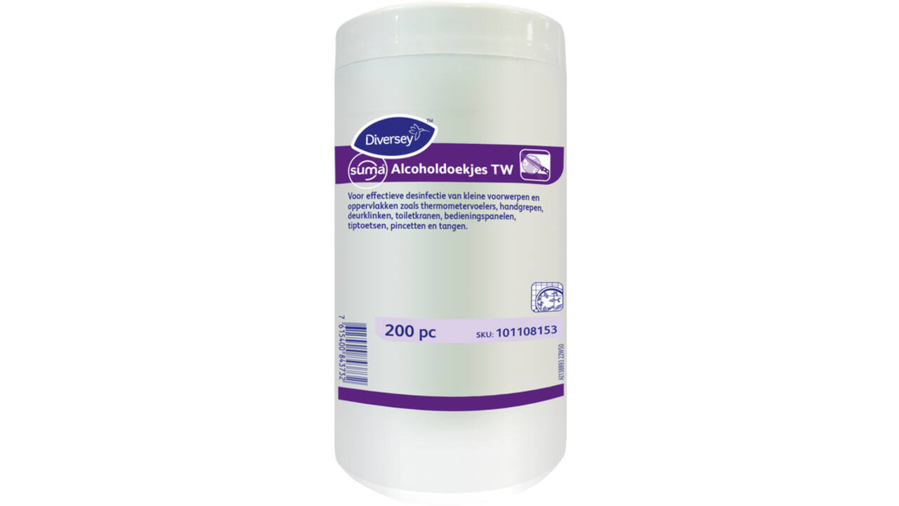 Desinfectiedoekjes Suma o.b.v. alcohol TW 200 stuks