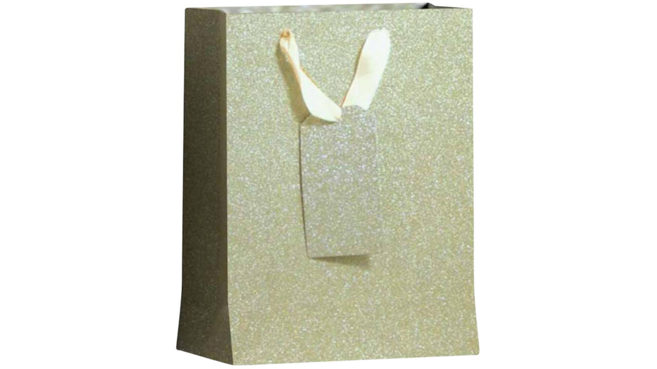 Cadeautas IG Group Goud glitter 175x98x229mm