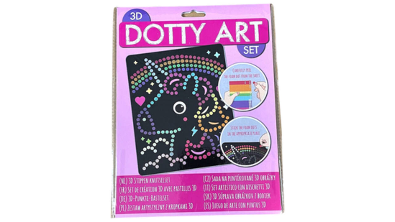 Knutselset 3D dotty art assorti