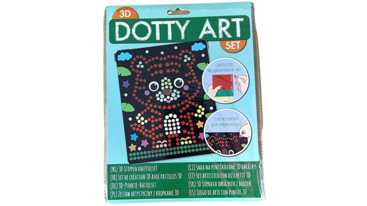 Knutselset 3D dotty art assorti