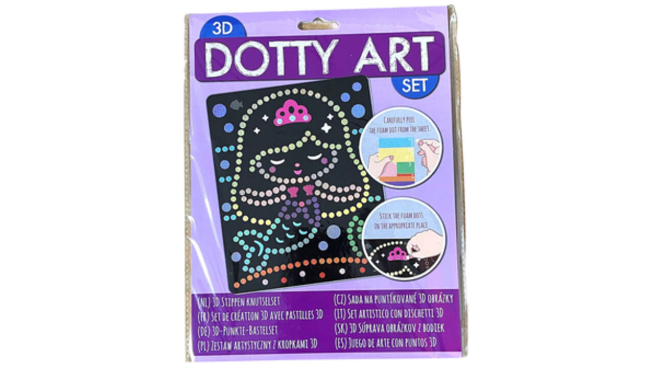 Knutselset 3D dotty art assorti