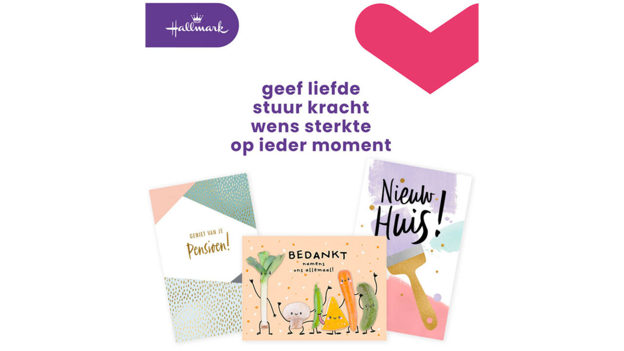 Wenskaart Hallmark navulset diversen 12 kaarten